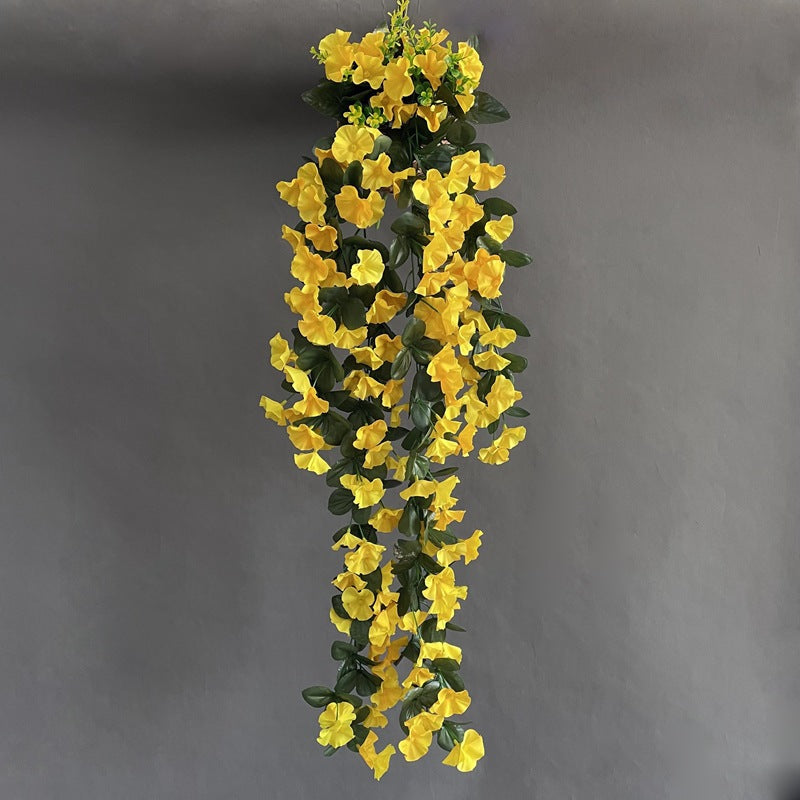 Lot de 2 guirlandes de fleurs de gloire du matin suspendues en soie de 33 pouces de long, vente en gros