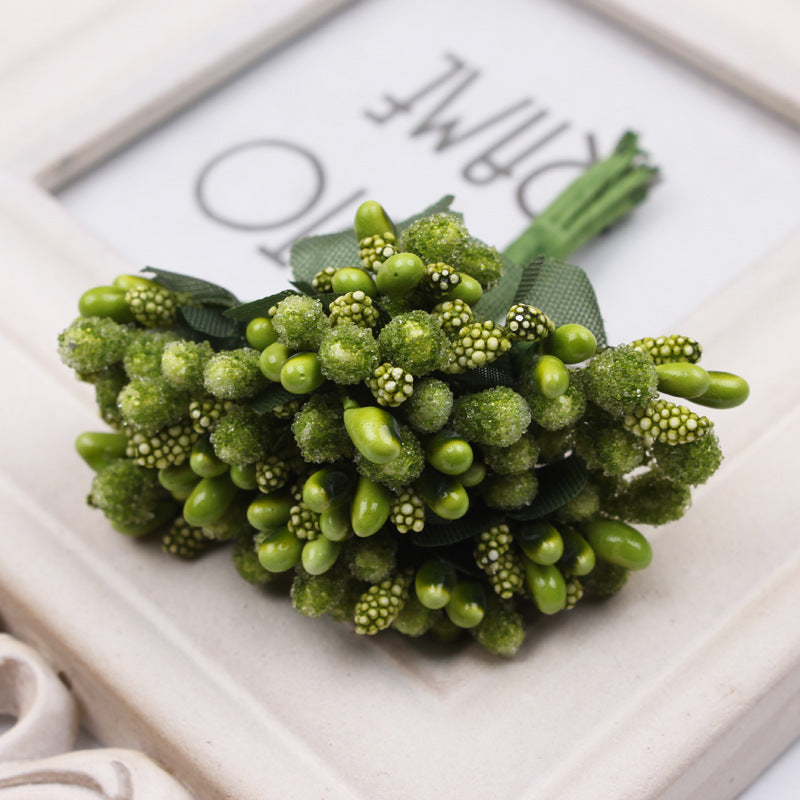 Bulk 12pcs Artificial Holly Berries on Wire for Crafts Christmas Tree Flower Wreath DIY Wholesale