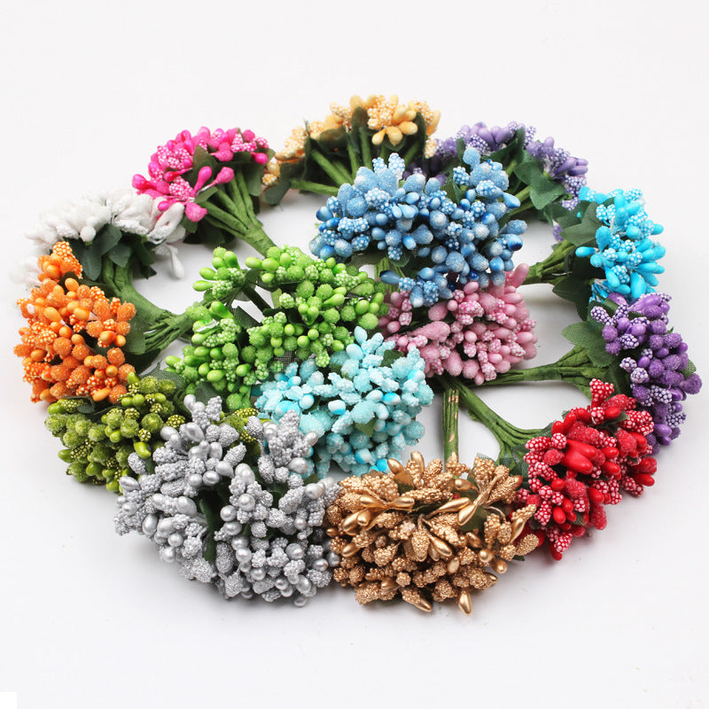 Bulk 12pcs Artificial Holly Berries on Wire for Crafts Christmas Tree Flower Wreath DIY Wholesale