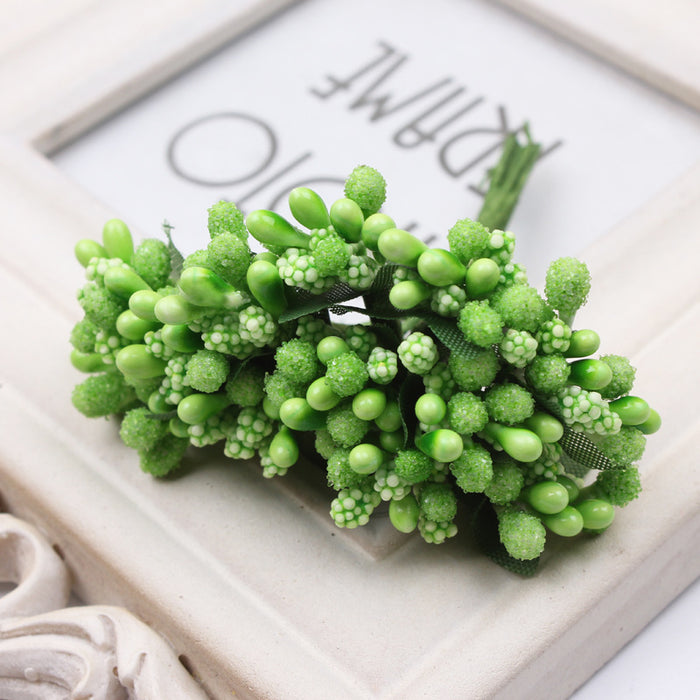 Bulk 12pcs Artificial Holly Berries on Wire for Crafts Christmas Tree Flower Wreath DIY Wholesale