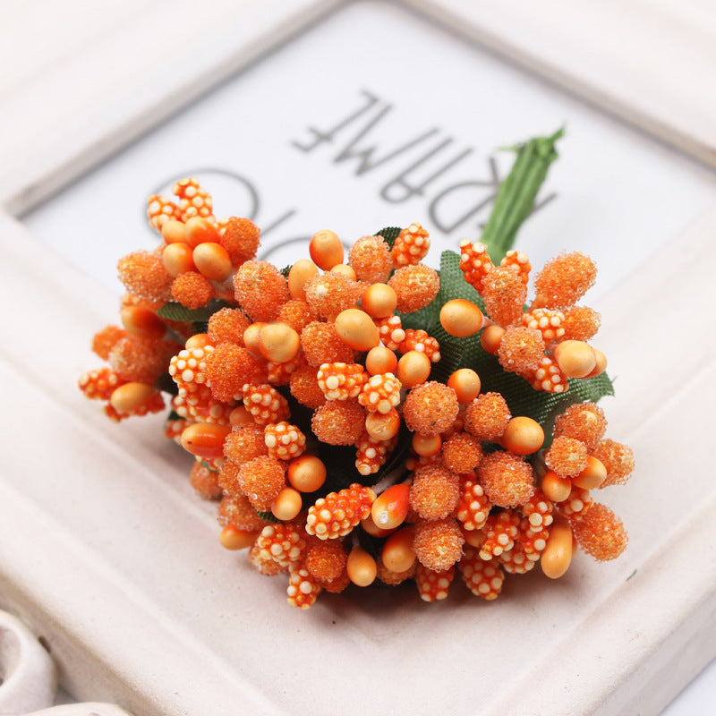 Bulk 12pcs Artificial Holly Berries on Wire for Crafts Christmas Tree Flower Wreath DIY Wholesale