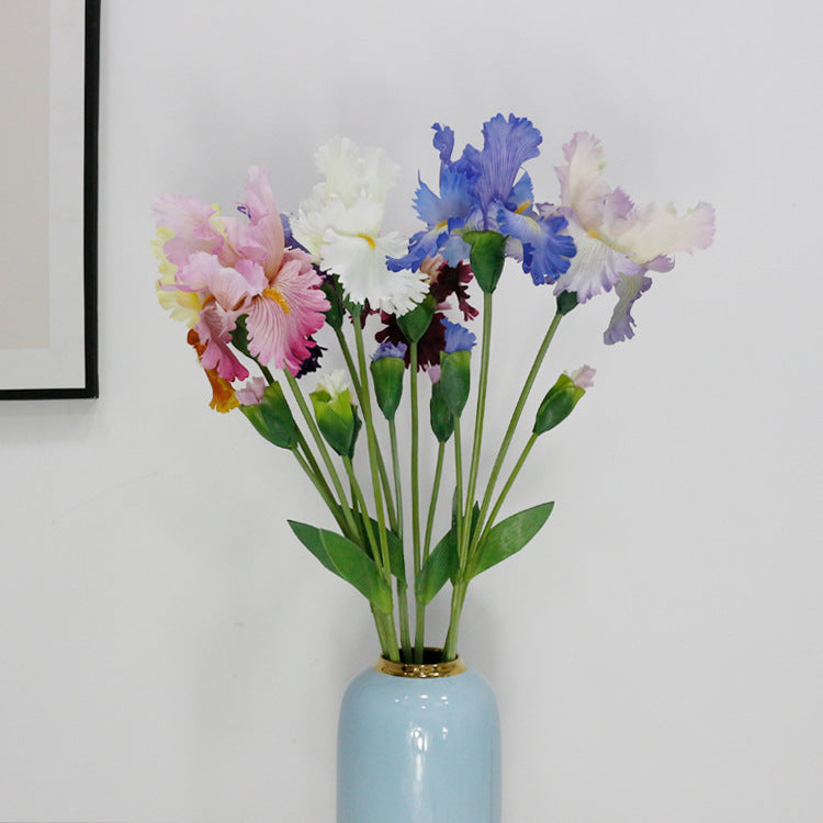 Bulk 31" Artificial Iris Flower Stem Silk Flowers Wholesale