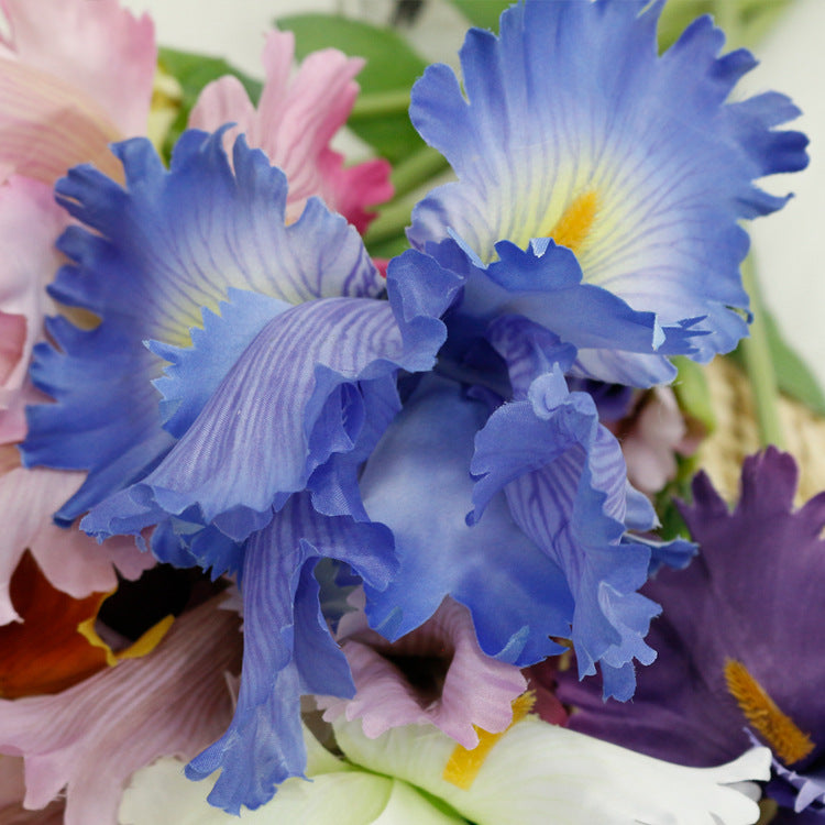 Bulk 31" Artificial Iris Flower Stem Silk Flowers Wholesale