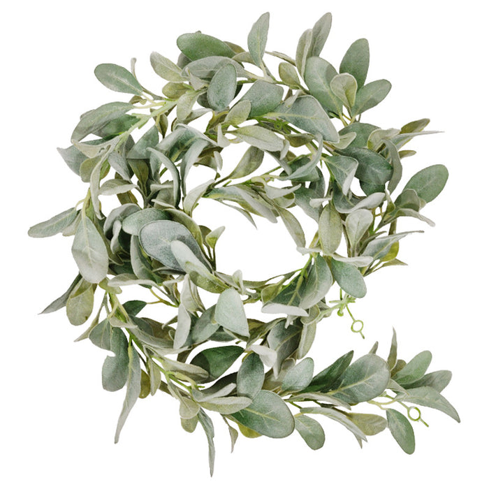 Bulk 2pcs 13 Ft Artificial Flocked Lambs Ear Garland Silver Ragwort Foliage Garland Wholesale