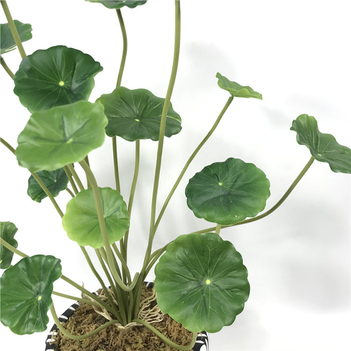 Hojas de loto artificiales a granel Hojas de plantas artificiales Venta al por mayor de plantas falsas