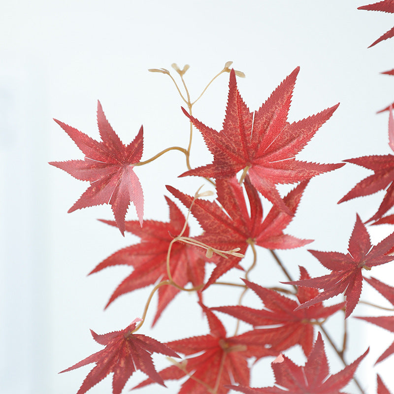 Bulk 23.6" Artificial Maple Leaf Stems – Harvest Festival Decor for Autumn Entryway, Dining Table, Fireplace Wholesale