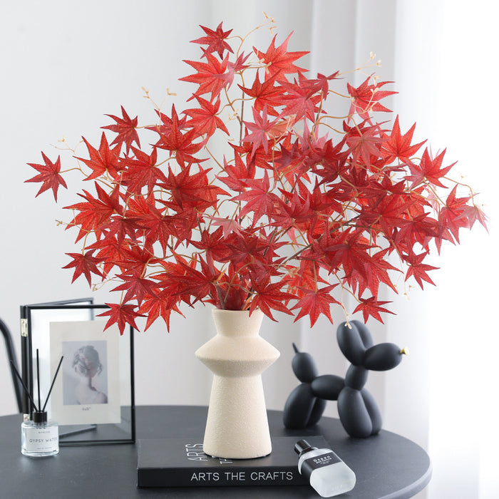 Bulk 23.6" Artificial Maple Leaf Stems – Harvest Festival Decor for Autumn Entryway, Dining Table, Fireplace Wholesale