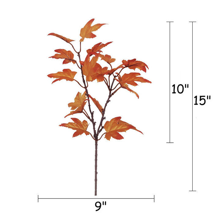 Bulk Artificial Maple Leaves Branches Stems Plants Spray for Home Kitchen Thanksgiving Outdoor Garland Decoration Table Party Office Wholesale