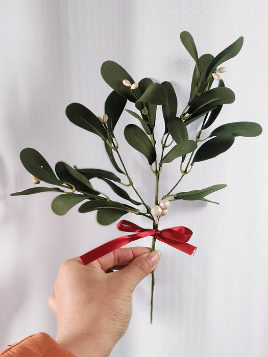 Frcolor Mistletoe Artificial Hanging Branches Picks Fake Christmas