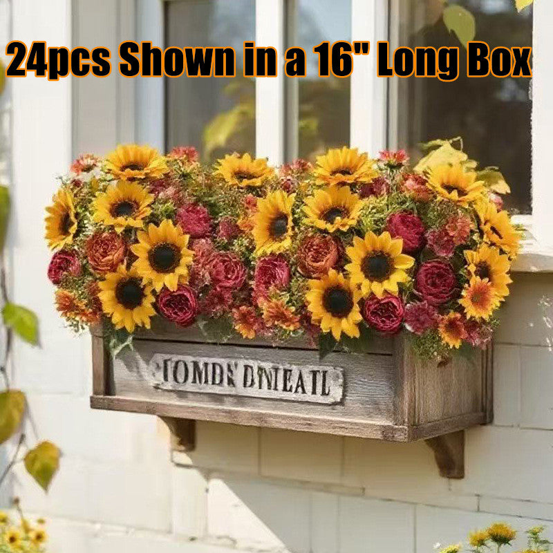 Bulk 12" Artificial Mums Silk Chrysanthemum Rose Sunflowers Daisy Bush Bouquet Wholesale