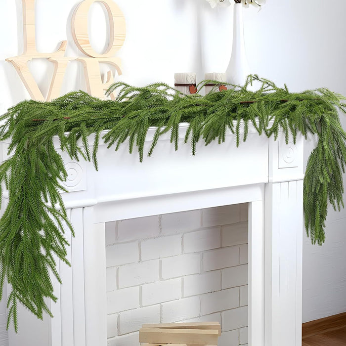 Bulk 4 Sizes Artificial Norfolk Pine Garlands Realistic Pine Garland Wholesale