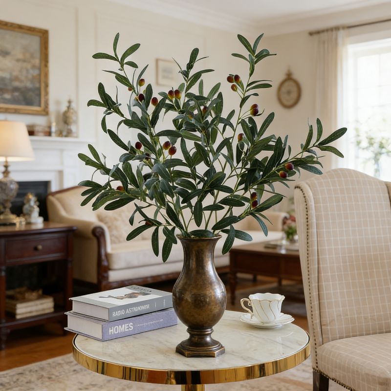 Bulk 40" Artificial Olive Branches Faux Greenery for Wedding Decor, Home Centerpieces, Party Table Arrangements Wholesale