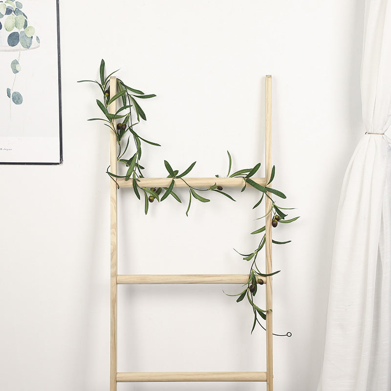 Bulk 76" Artificial Olive Leaf With Fruits Garland Faux Olive Vine Wholesale