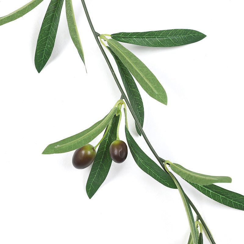 Bulk 76" Artificial Olive Leaf With Fruits Garland Faux Olive Vine Wholesale