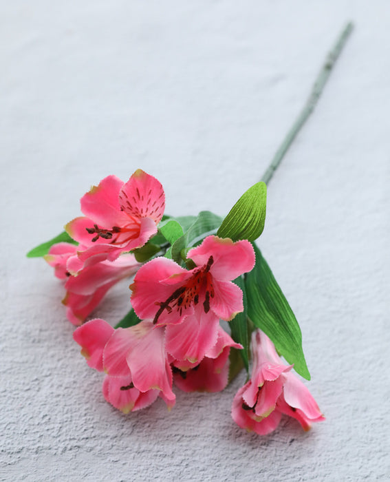 A granel Artificial Alstroemeria Peruana Lirio Flor de seda Tallos Arreglos florales
