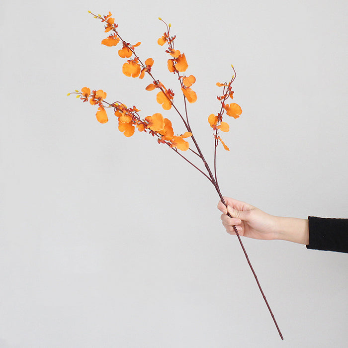 Bulk 37" Autumn Flowers Dancing Lady Orchids Long Stem Silk Flowers Artificial Wholesale