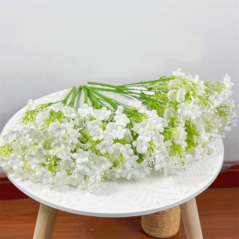 Lot de 8 bouquets de fleurs sauvages Oxalis Bush de 13 pouces pour plantes artificielles d'extérieur résistantes aux UV en gros 