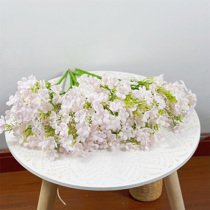 Lot de 8 bouquets de fleurs sauvages Oxalis Bush de 13 pouces pour plantes artificielles d'extérieur résistantes aux UV en gros 