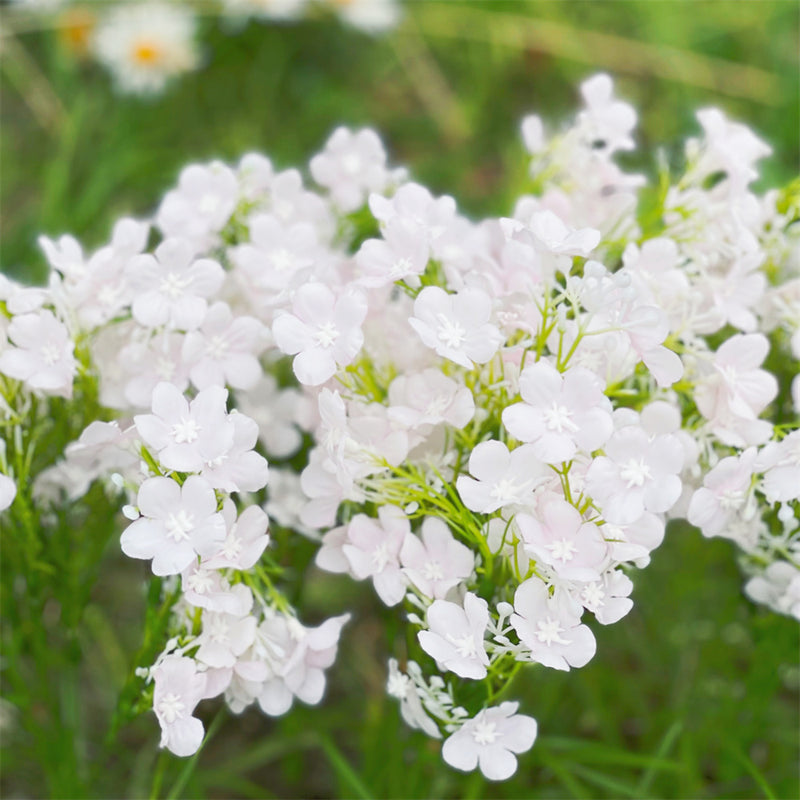 Lot de 8 bouquets de fleurs sauvages Oxalis Bush de 13 pouces pour plantes artificielles d'extérieur résistantes aux UV en gros 