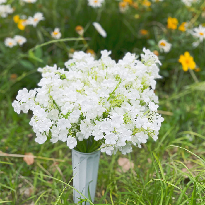Bulk 13 "8 paquetes Oxalis Bush Flores silvestres para plantas artificiales al aire libre Resistente a los rayos UV al por mayor 