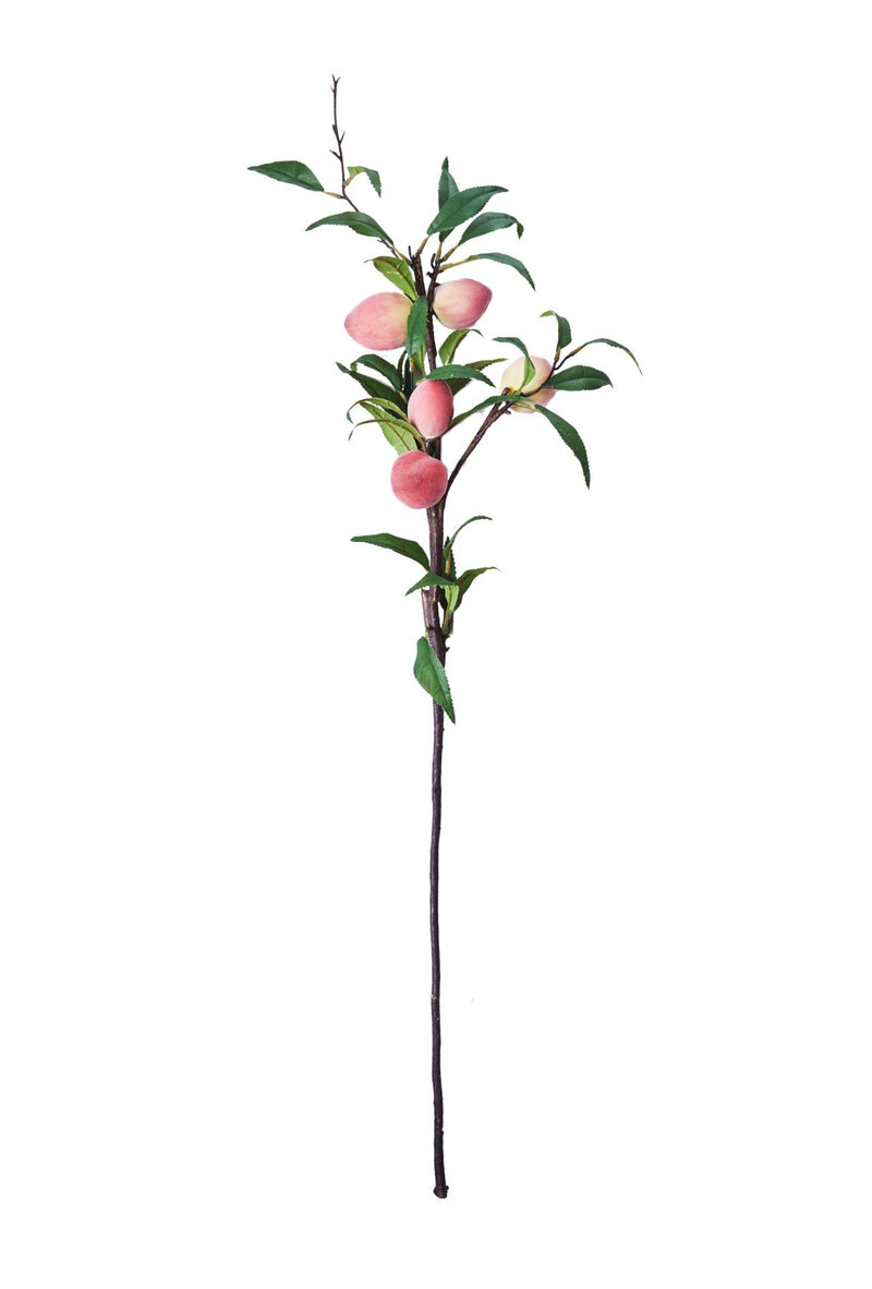Bulk 38" Extra Long Peach Stems Artificial Fruit Stems Wholesale