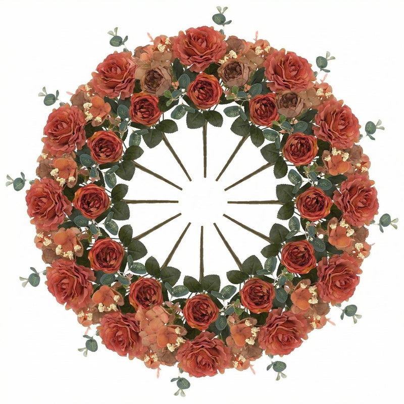 Bulk 12 Packs Artificial Peony Bush Mixed Hydrangea Bouquet