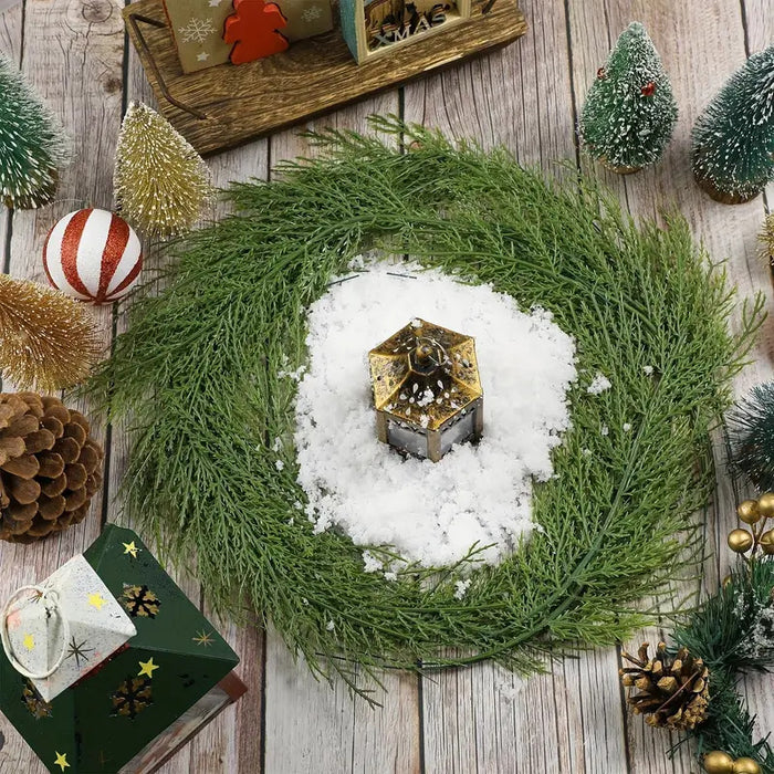 Bulk 40Pcs Christmas Faux Cedar Stems Artificial Pine Branches for Wreath Crafts Wholesale