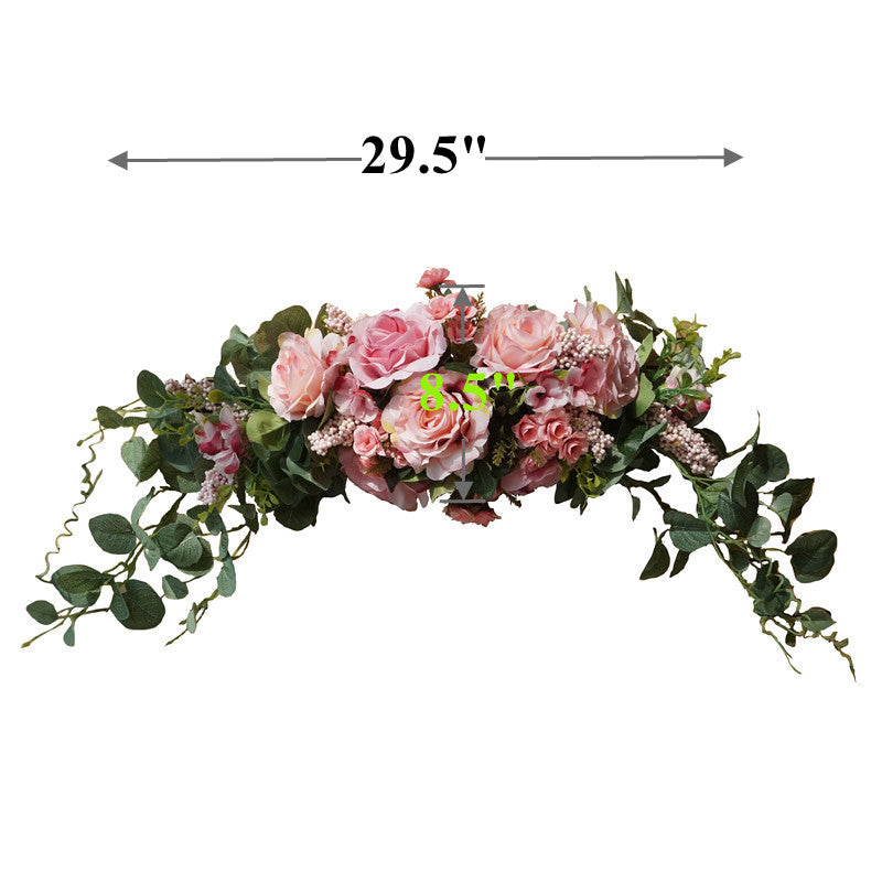 Fleurs d'arche de mariage en vrac Rose Swag floral artificiel rustique pour linteau de porte Centres de table en gros