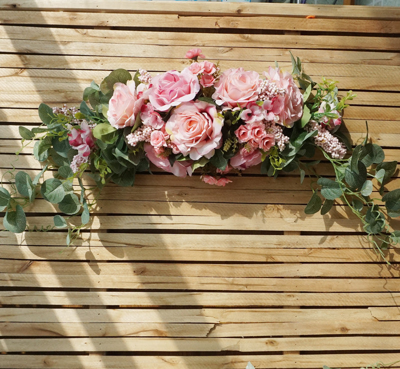 Bulk Wedding Arch Flowers Rose Rustic Artificial Floral Swag for Door ...