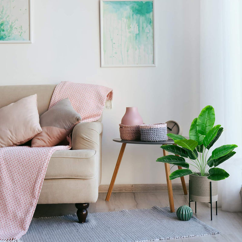 Plantes artificielles de palmier tropical oiseau de paradis de bananier de 31 pouces de haut en vrac en gros