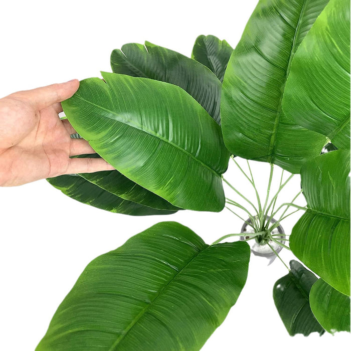 Bulk Artificial Plants Banana Bush 18 Leaves Large Bird of Paradise Tropical Palm Plants Wholesale