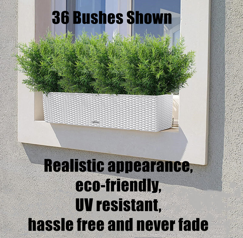 Bulk 8pcs Artificial Rosemary Bush Plants Grass Shrubs UV Resistant Greenery Plants Wholesale