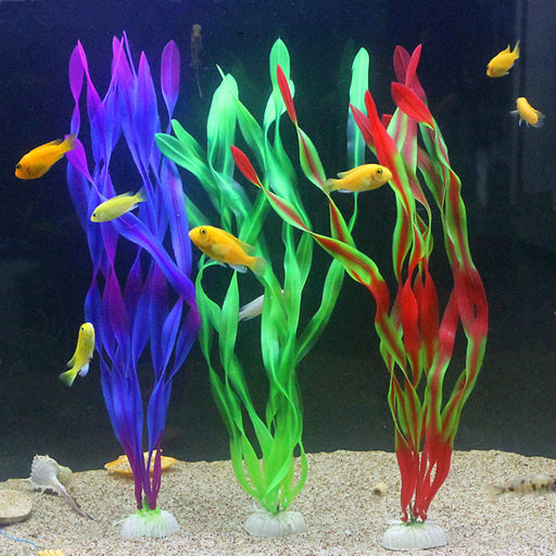 plastic aquarium plants bulk Bulk 3Pcs Artificial Plants Aquarium Plants Water Weeds Ornament Wholesale