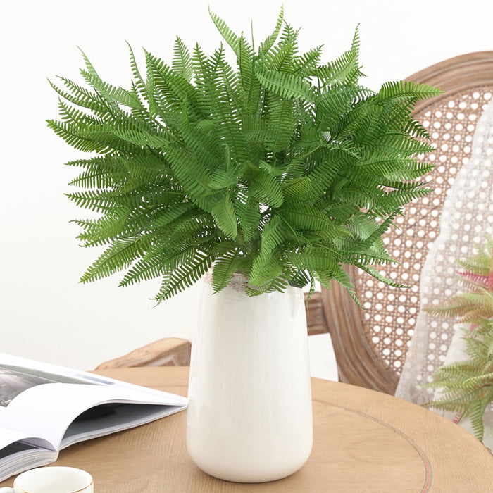 Bulk 16.5" Artificial Plants Fern Leaves Stems for Wedding Bouquets/Table Centerpieces Wholesale