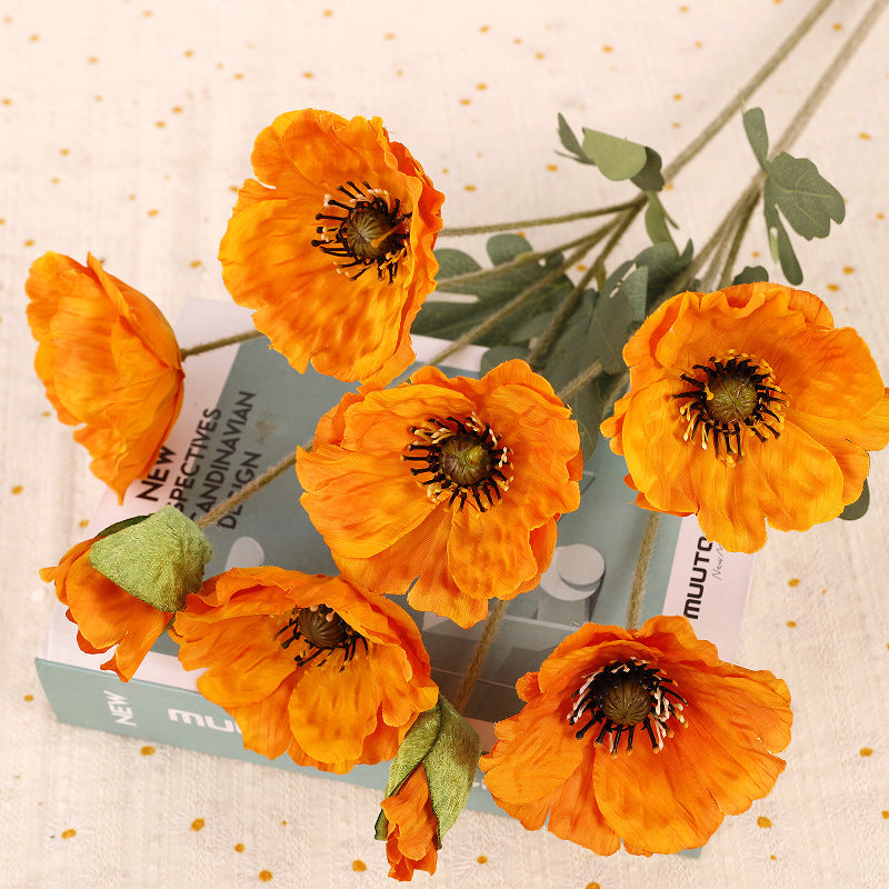 Lot de 12 bouquets de coquelicots artificiels de 23 pouces en gros 