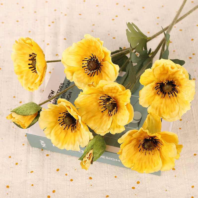 Lot de 12 bouquets de coquelicots artificiels de 23 pouces en gros 