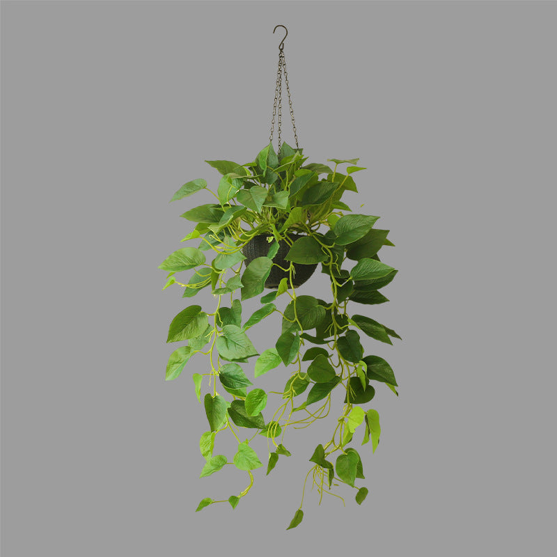 philodendron hanging basket silk plant Bulk 31" UV Treated Artificial Hanging Philodendron Plant Basket Creat — Artificialmerch