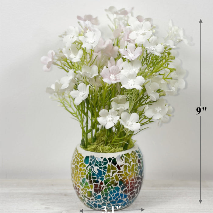 Bulk Exclusive Pre-Potted Artificial Potted Flowers in Vase Rose Flowers Arrangement Wholesale