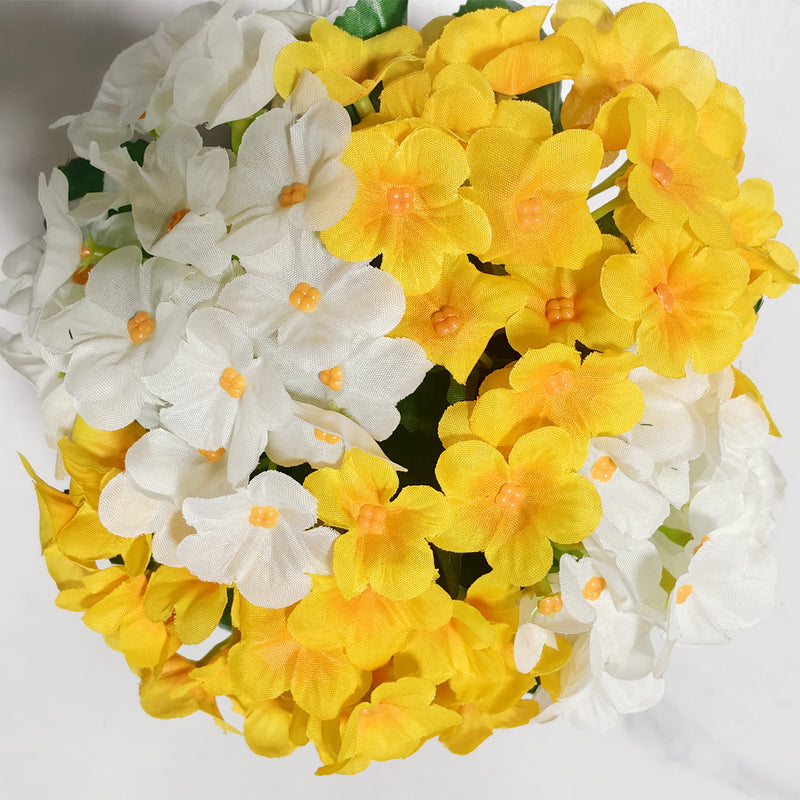 Bulk 7.8" Artificial Primula Plants with Plastic Pot for Garden Outdoors Wholesale