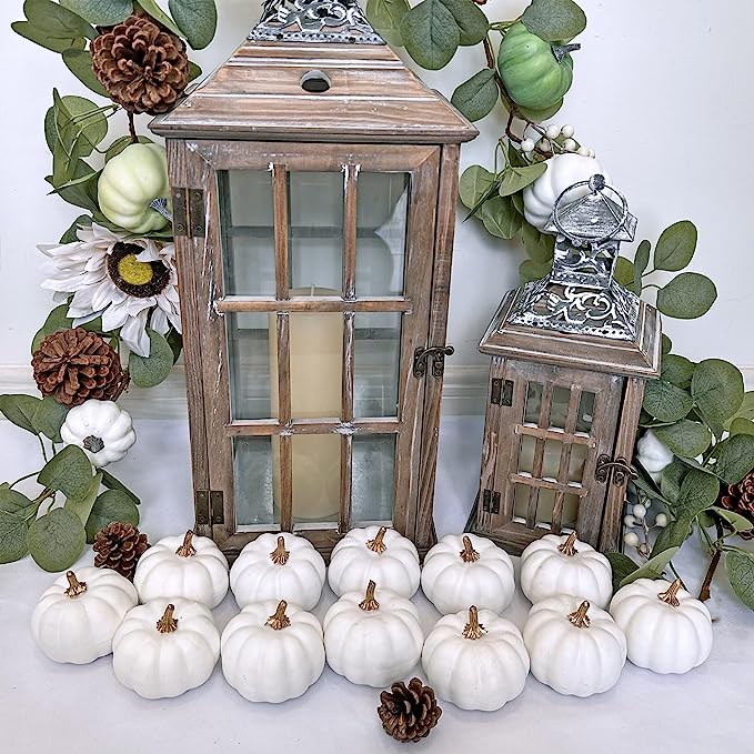Bulk 12pcs Halloween Artificial Pumpkins Vegetables Centerpiece Mantel Crafts Wholesale