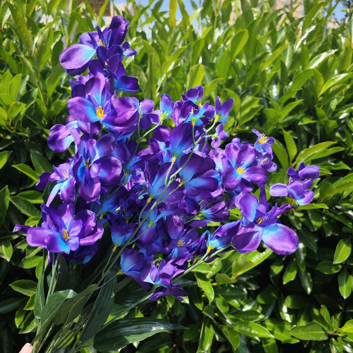 Bulk 27" Purple Blue Violet Orchid Artificial Flowers Wholesale