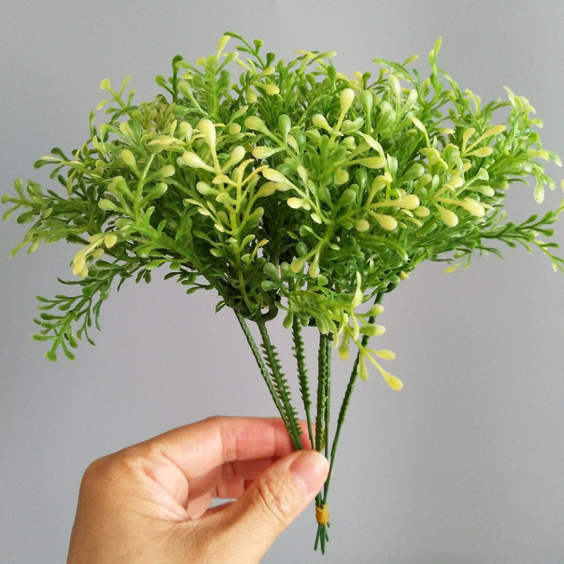 Bulk 7" 6Pcs Artificial Radix Small Greenery Stems Picks Plants for Crafts Wholesale