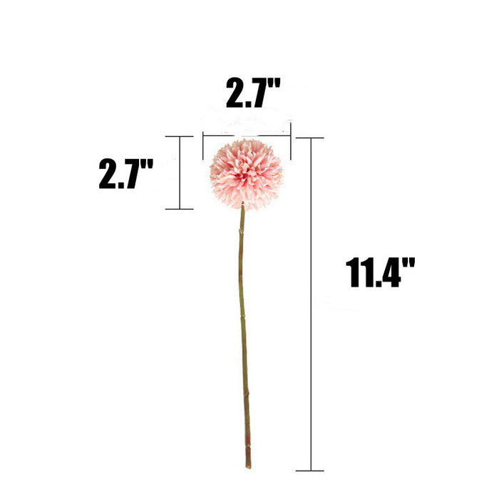 Bulk 11.4" Artificial Silk Pompon Mums Chrysanthemums with Stems Artificial Kiku Flowers Wholesale