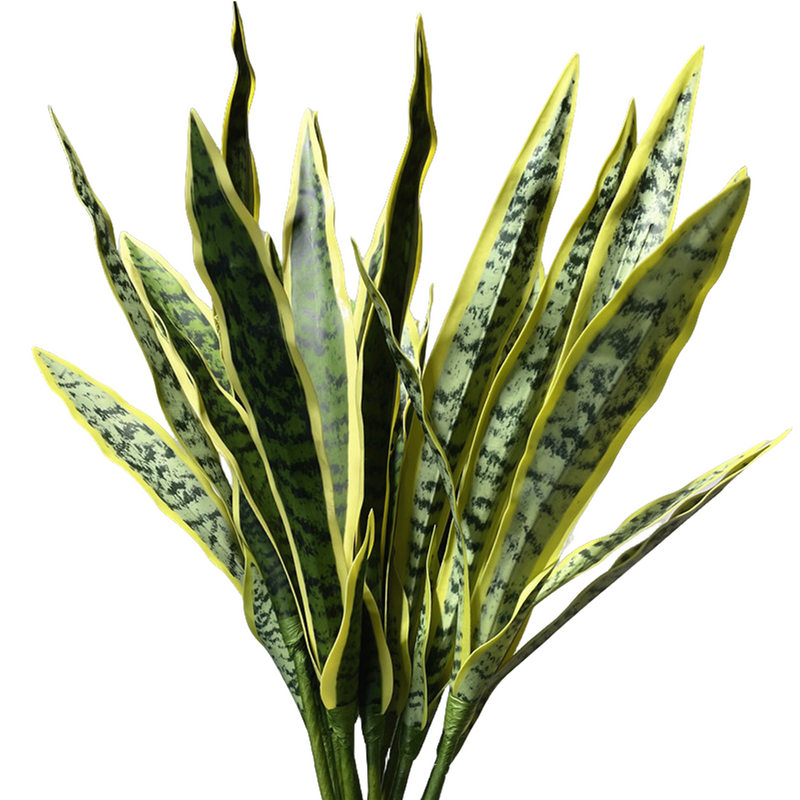 Bulk 25" Artificial Snake Plant Bush for Home Bedroom Living Room Bathroom Indoor Outdoor Decor Wholesale