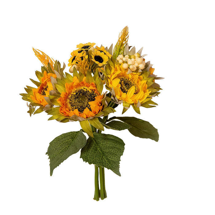 Bulk 10" Sunflower Bouquet Arrangements Artificial Flowers Wholesale