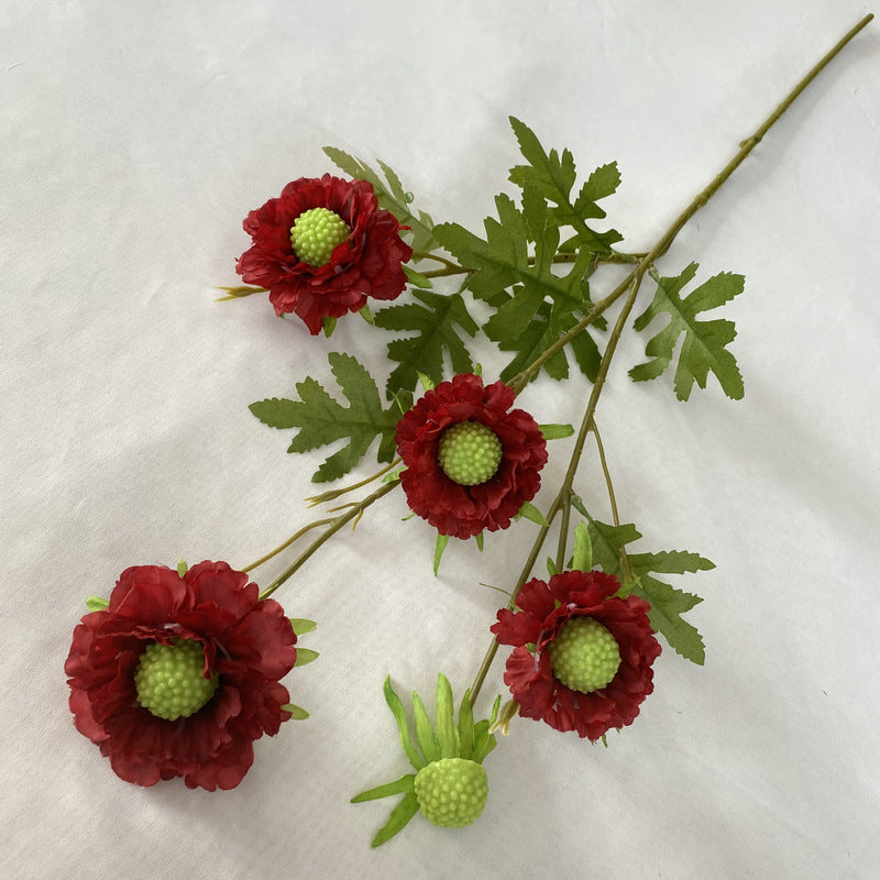 Fleurs artificielles en soie de scabieuse douce en vrac de 31 po en gros