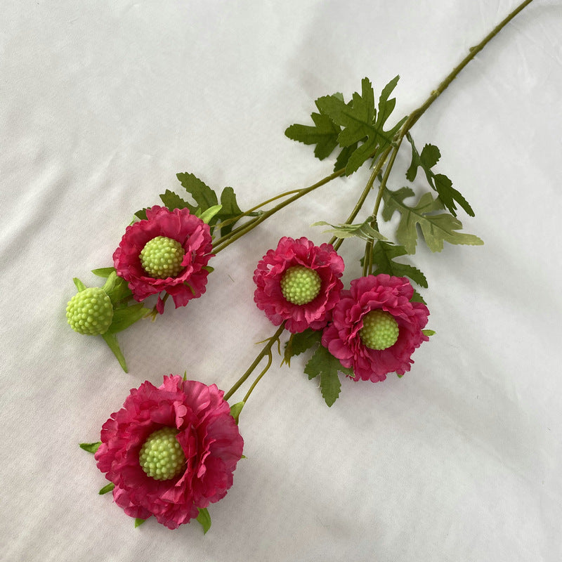 Fleurs artificielles en soie de scabieuse douce en vrac de 31 po en gros