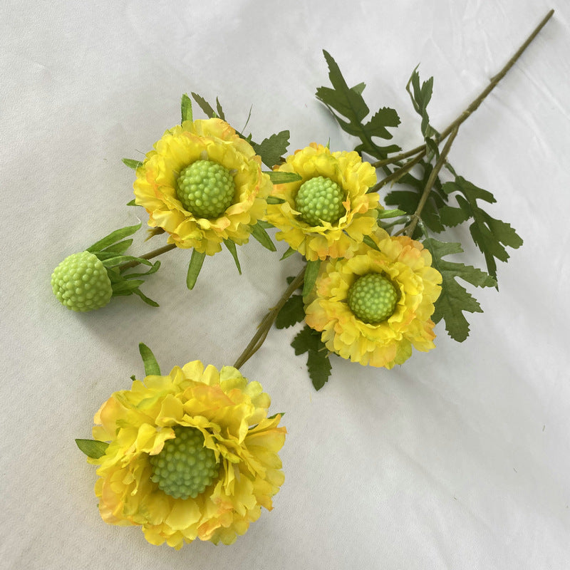 Fleurs artificielles en soie de scabieuse douce en vrac de 31 po en gros