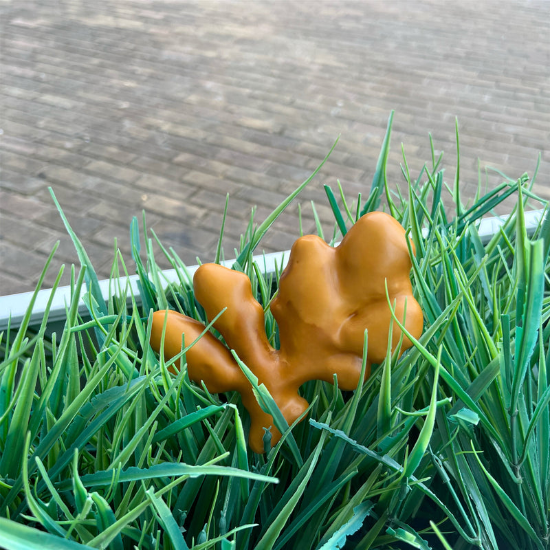 Racine de gingembre artificielle en vrac, marron, vente en gros