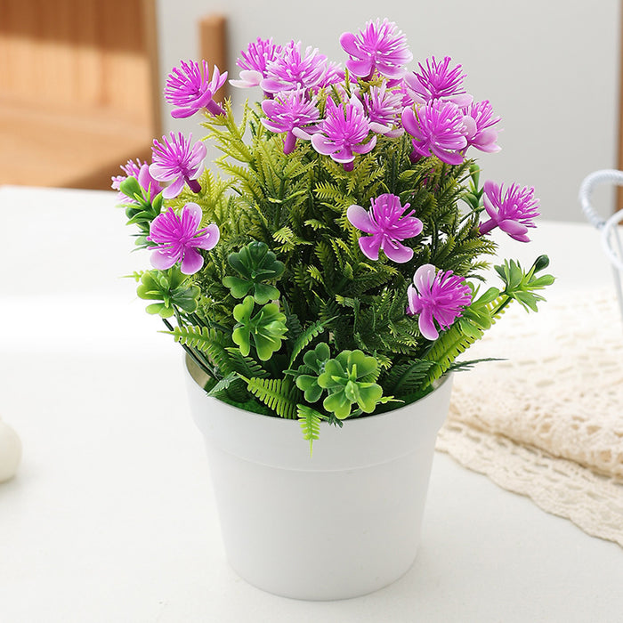 Artificial Waterweed Small Plum Blossom Plant Pot - Mini Fake Succulent Bonsai